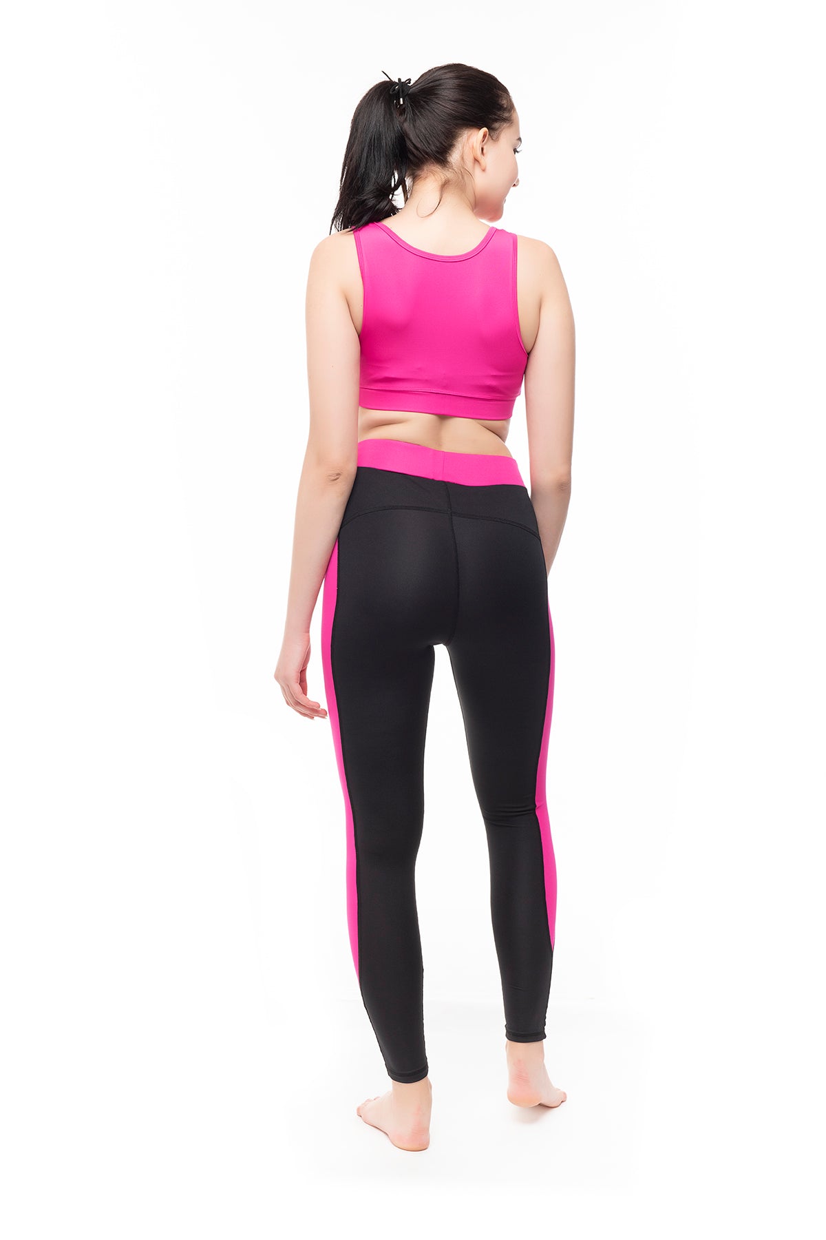 Maya Design Black & Pink Active Sportswear for Women